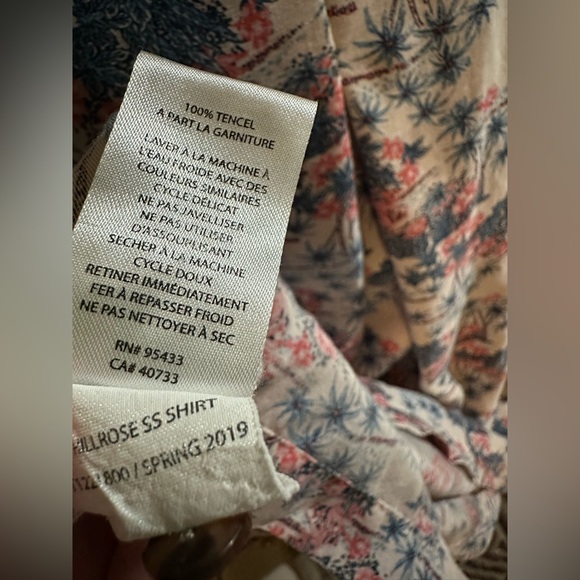 Toad&Co Tropical Hillrose Short Sleeve Button Down Tencel Shirt | Sz:L NWOT - Picture 9 of 16